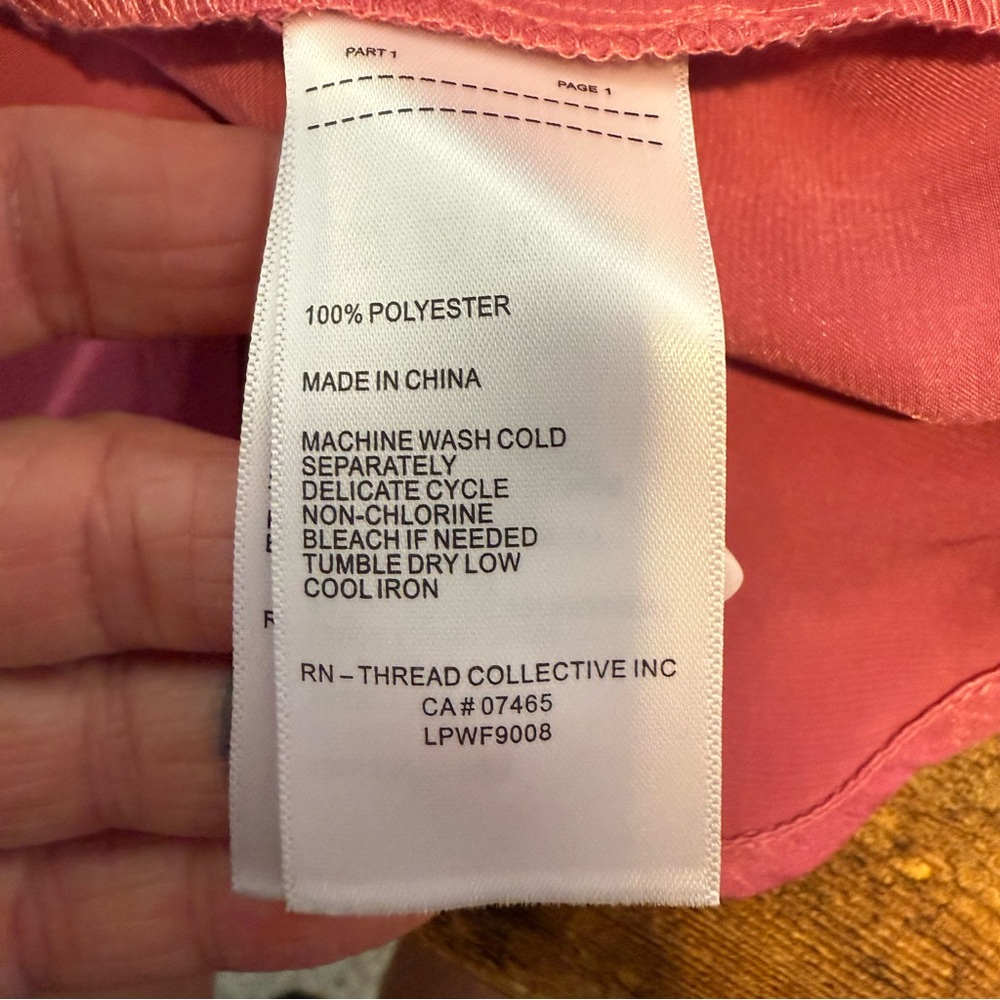LAUNDRY BY SHELLI SEGAL New Pink Flowy Blouse Button Down Satin Plus Size 22W - Picture 12 of 15